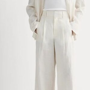 Everlane Cream Wide-Leg Women's Pants